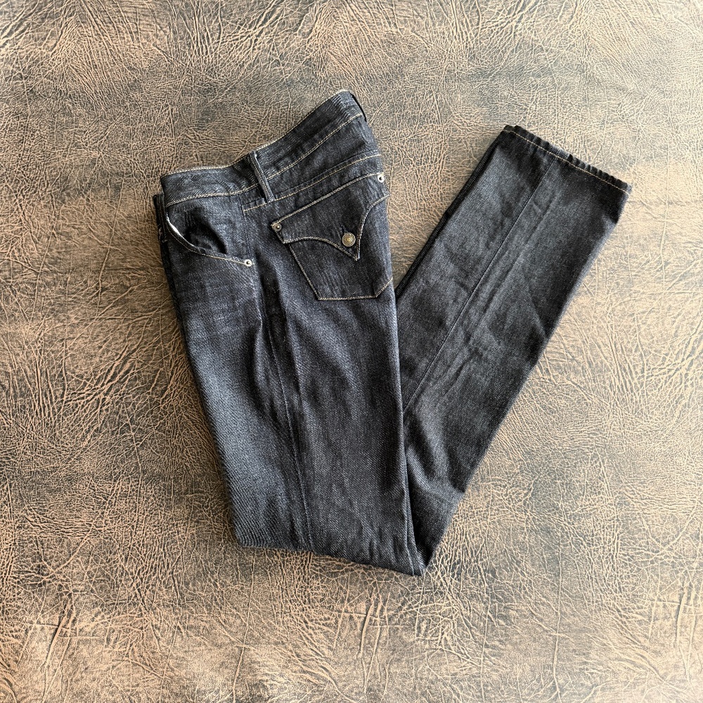Hudson Carly Mid-Rise Straight Leg Dark Wash Jeans Size 27